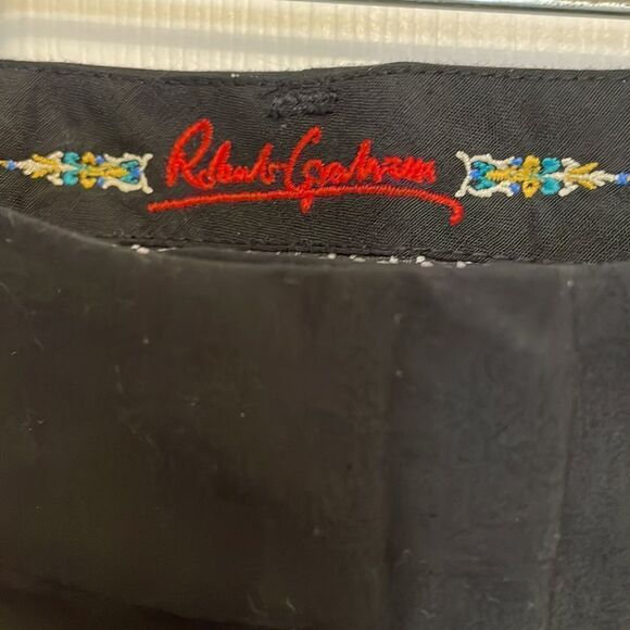 Robert Graham Black Wide Leg Trousers - Picture 3 of 6